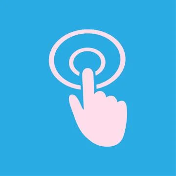 Click hand icon pointer Illustrazione stock