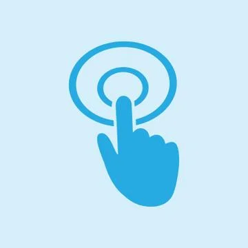 Click hand icon pointer Illustrazione stock