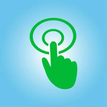 Click hand icon pointer. 스톡 일러스트
