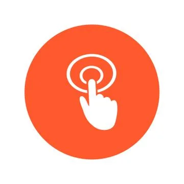 Click hand icon pointer. Ilustración de archivo
