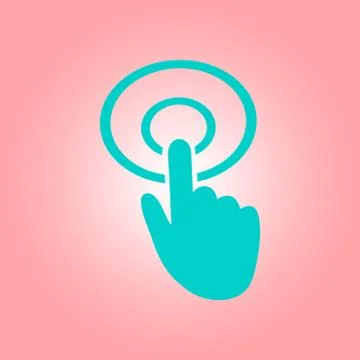 Click hand icon pointer. Ilustración de archivo