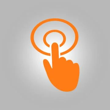 Click hand icon pointer. Illustrazione stock
