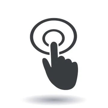 Click hand icon pointer. Illustrazione stock