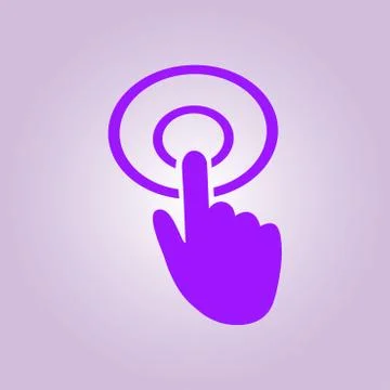 Click hand icon pointer. Ilustración de archivo