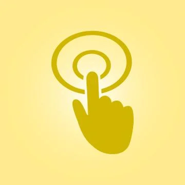 Click hand icon pointer. Stock Illustration