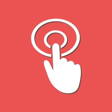 Click hand icon pointer. Illustrazione stock