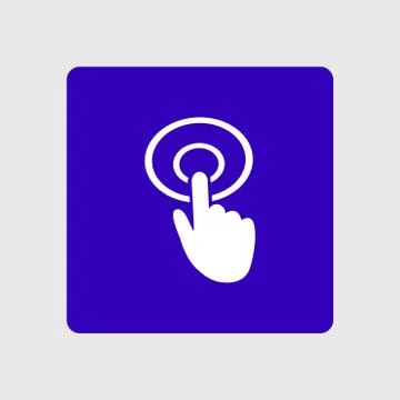 Click hand icon pointer. Illustrazione stock