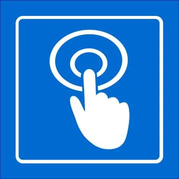 Click hand icon pointer. Ilustración de archivo