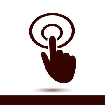 Click hand icon pointer. Ilustración de archivo