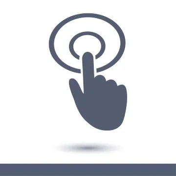 Click hand icon pointer. Illustrazione stock