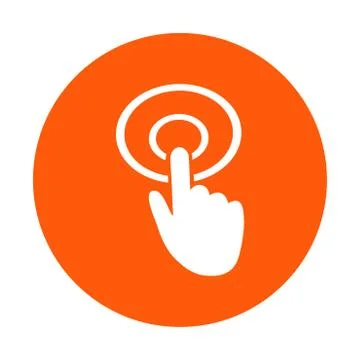 Click hand icon pointer. Illustrazione stock