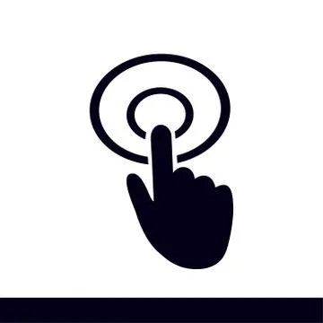 Click hand icon pointer. Illustrazione stock