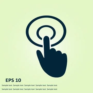Click hand icon pointer. Stock Illustration