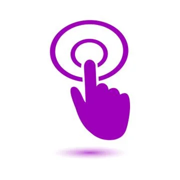 Click hand icon pointer. Illustrazione stock