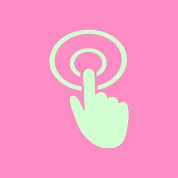 Click hand icon pointer. Ilustración de archivo