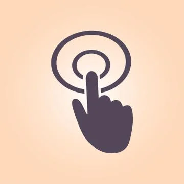 Click hand icon pointer. Stock Illustration