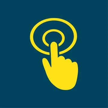 Click hand icon pointer. Ilustración de archivo