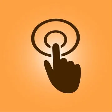 Click hand icon pointer. 스톡 일러스트