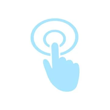 Click hand icon pointer. Illustrazione stock