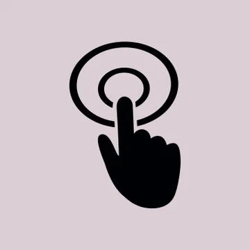 Click hand icon pointer. Ilustración de archivo