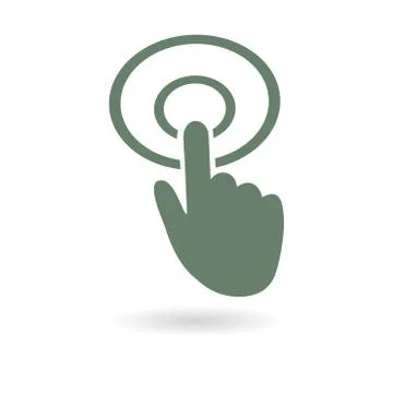 Click hand icon pointer. Illustrazione stock
