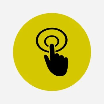 Click hand icon pointer. Illustrazione stock