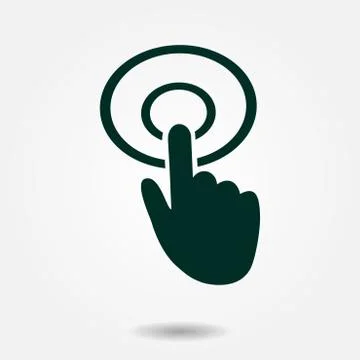 Click hand icon pointer. Illustrazione stock