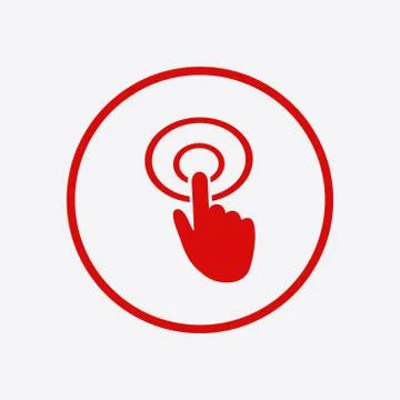 Click hand icon pointer. Illustrazione stock