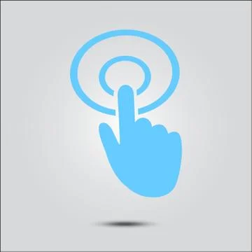 Click hand icon pointer. Ilustración de archivo