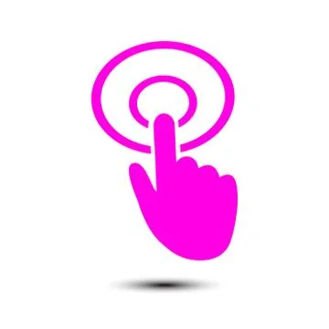 Click hand icon pointer. Illustrazione stock