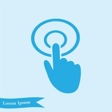 Click hand icon pointer. 스톡 일러스트