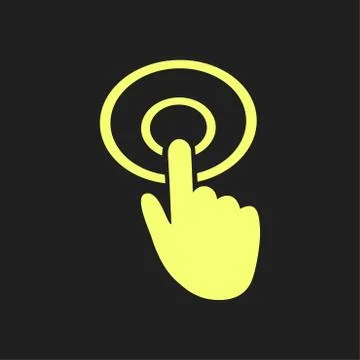 Click hand icon pointer. Illustrazione stock