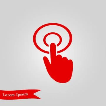 Click hand icon pointer. Illustrazione stock