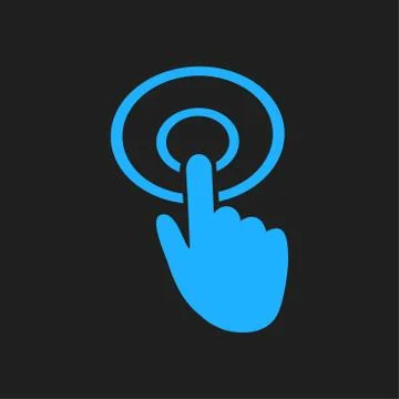 Click hand icon pointer. Ilustración de archivo