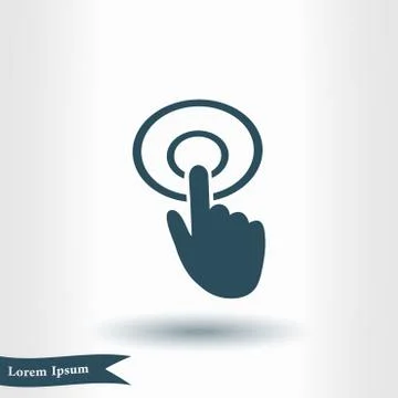 Click hand icon pointer. Illustrazione stock