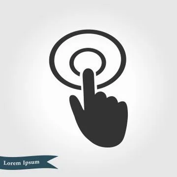 Click hand icon pointer. Illustrazione stock