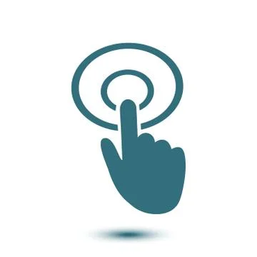 Click hand icon pointer. Ilustración de archivo