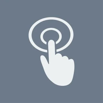 Click hand icon pointer. Ilustración de archivo