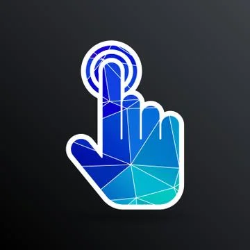 Click. hand icon pointer. vector finger pointer Illustrazione stock