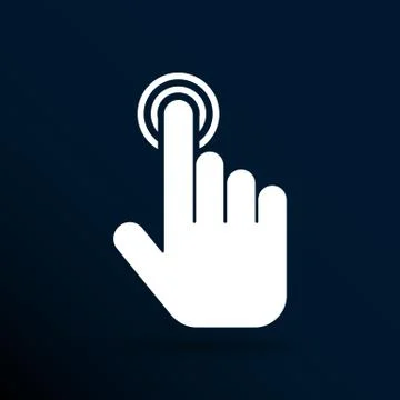 Click. hand icon pointer. vector finger pointer イラスト素材
