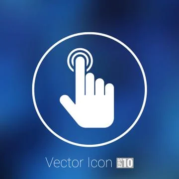 Click. hand icon pointer. vector finger pointer Stock Illustration