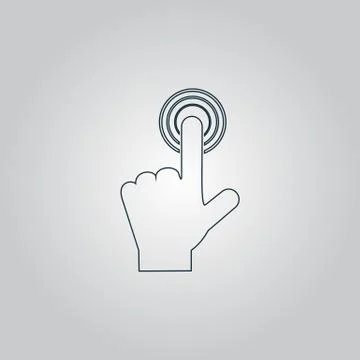 Click. hand icon pointer. vector Stock Illustration
