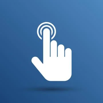 Click. hand icon pointer. vector finger pointer Illustrazione stock