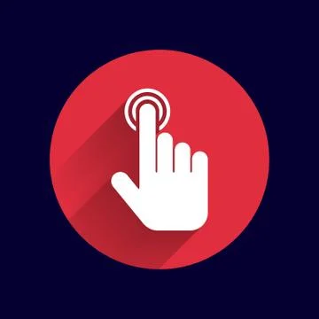 Click. hand icon pointer. vector finger pointer Illustrazione stock
