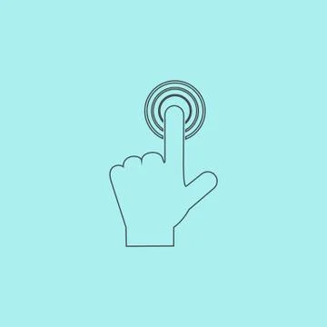 Click. hand icon pointer. vector イラスト素材