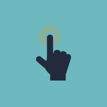 Click. hand icon pointer. vector Stock Illustration