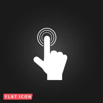 Click. hand icon pointer. vector Illustrazione stock