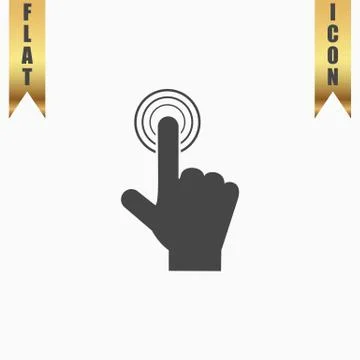 Click. hand icon pointer. vector Illustrazione stock