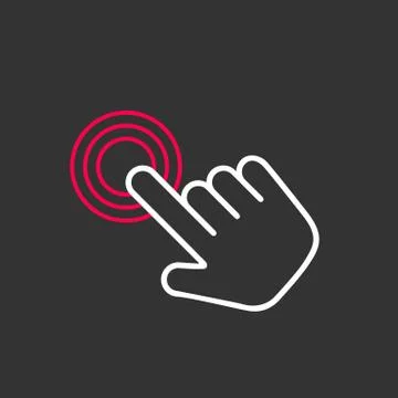 Click hand icon  vector  flat desi Stock Illustration