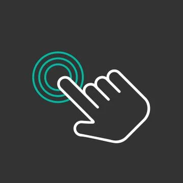 Click hand icon  vector  flat desi Stock Illustration
